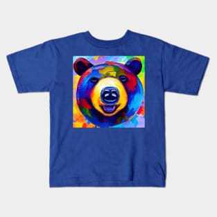 Happy Smiling Bear Face Kids T-Shirt